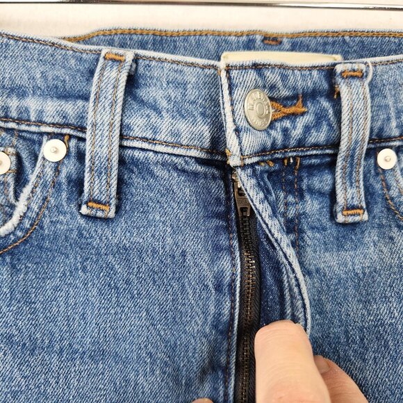 Madewell Jeans Womens 27  Petite Blue Perfect Vintage Straight Leg Mid Rise - Picture 3 of 12